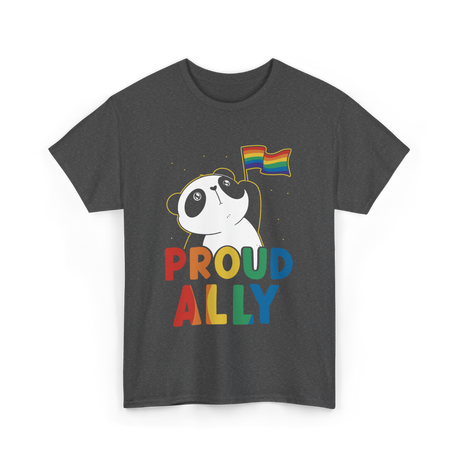 Proud Ally Panda LGBTQ T-Shirt - Dark Heather