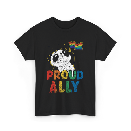 Proud Ally Panda Pride T-Shirt - Black