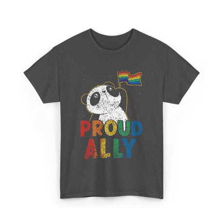 Proud Ally Panda Pride T-Shirt - Dark Heather