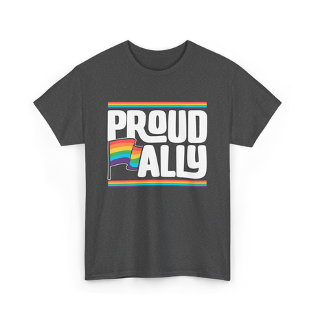 Proud Ally Rainbow Ally T-Shirt - Dark Heather