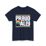 Proud Ally Rainbow Ally T-Shirt - Navy