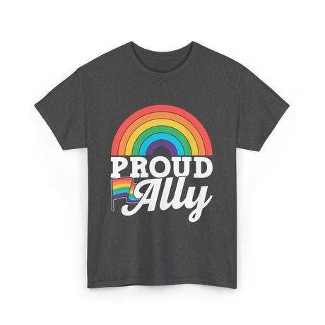 Proud Ally Rainbow Pride T-Shirt - Dark Heather