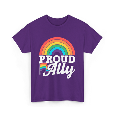 Proud Ally Rainbow Pride T-Shirt - Purple