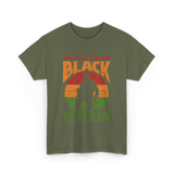 Proud Black Veteran Military T-Shirt - Military Green