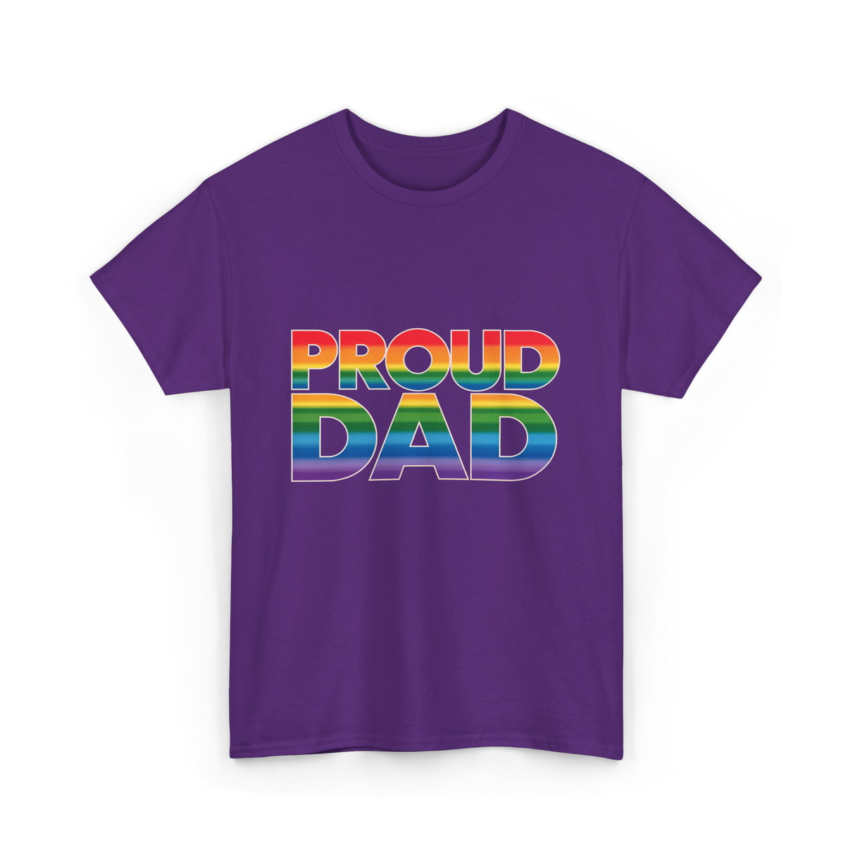 Proud Dad LGBT Pride T-Shirt - Purple