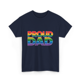 Proud Dad LGBT Pride T-Shirt - Navy