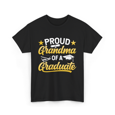 Proud Grandma Graduate Graduation T-Shirt - Black