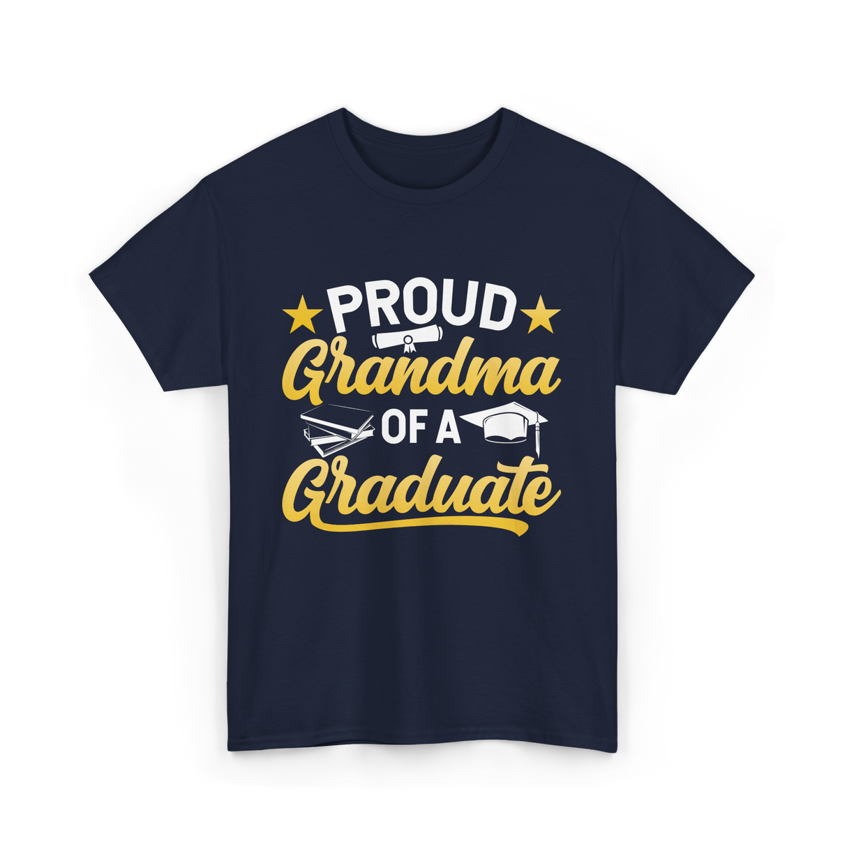 Proud Grandma Graduate Graduation T-Shirt - Navy