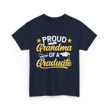 Proud Grandma Graduate Graduation T-Shirt - Navy