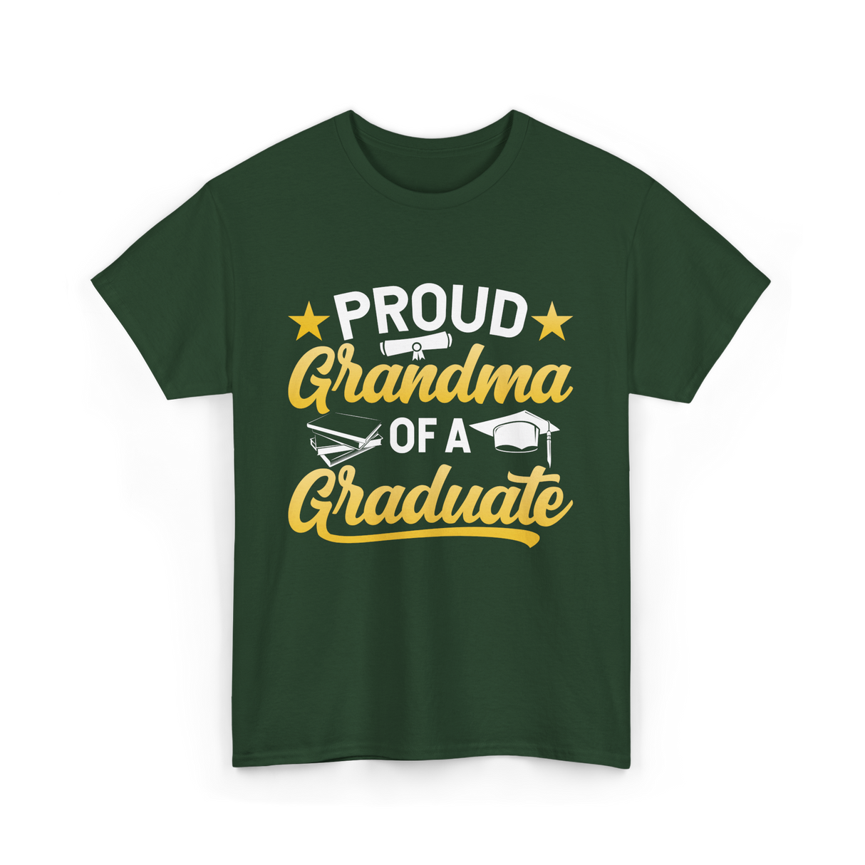 Proud Grandma Graduate Graduation T-Shirt - Forest Green