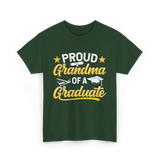 Proud Grandma Graduate Graduation T-Shirt - Forest Green