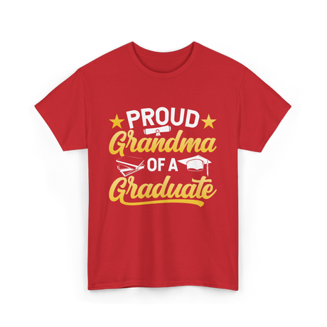 Proud Grandma Graduate Graduation T-Shirt - Red