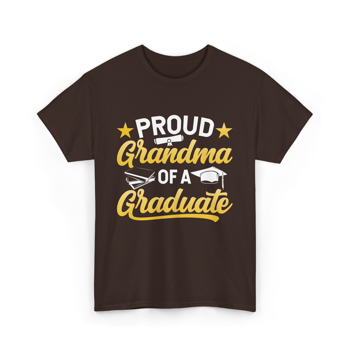 Proud Grandma Graduate Graduation T-Shirt - Dark Chocolate