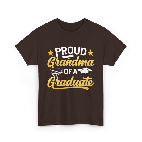 Proud Grandma Graduate Graduation T-Shirt - Dark Chocolate