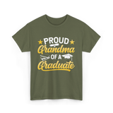 Proud Grandma Graduate Graduation T-Shirt - Military Green