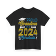 Proud Grandma Of A Graduate 2024 T-Shirt - Black