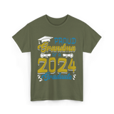 Proud Grandma Of A Graduate 2024 T-Shirt - Military Green