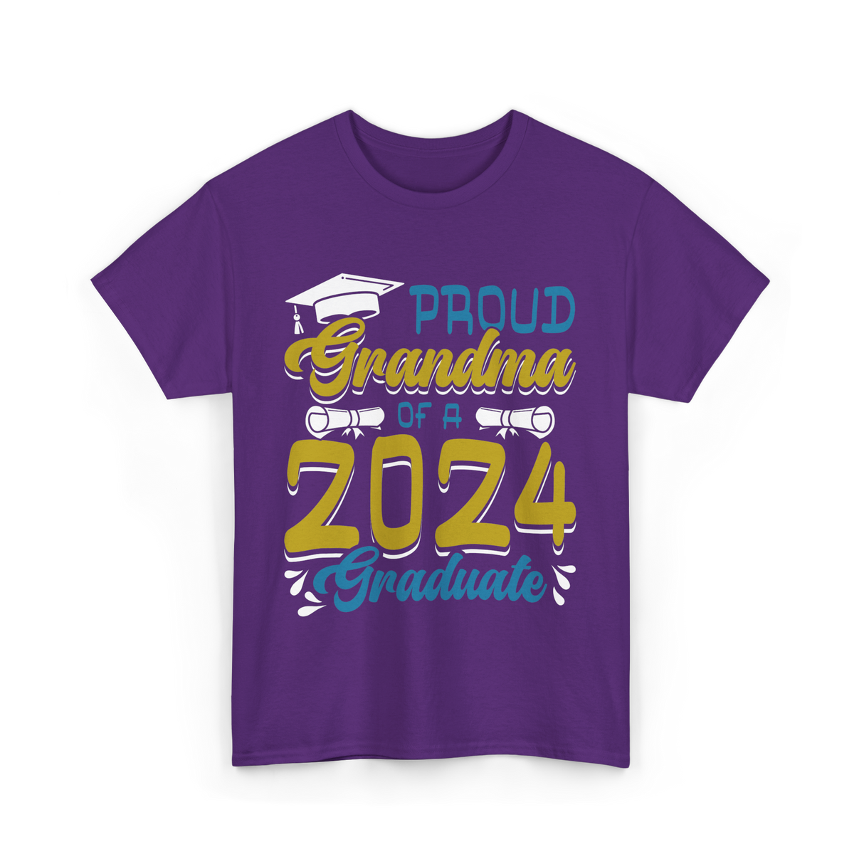 Proud Grandma Of A Graduate 2024 T-Shirt - Purple