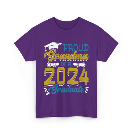 Proud Grandma Of A Graduate 2024 T-Shirt - Purple