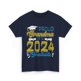 Proud Grandma Of A Graduate 2024 T-Shirt - Navy