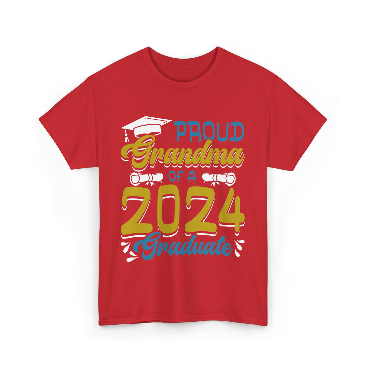 Proud Grandma Of A Graduate 2024 T-Shirt - Red