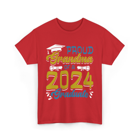 Proud Grandma Of A Graduate 2024 T-Shirt - Red