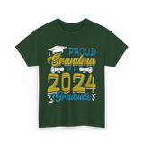 Proud Grandma Of A Graduate 2024 T-Shirt - Forest Green