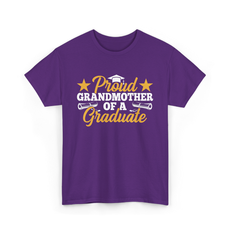 Proud Grandmother Graduate Graduation T-Shirt - Purple