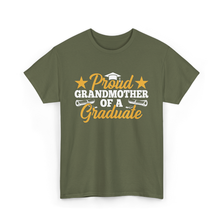 Proud Grandmother Graduate Graduation T-Shirt - Military Green