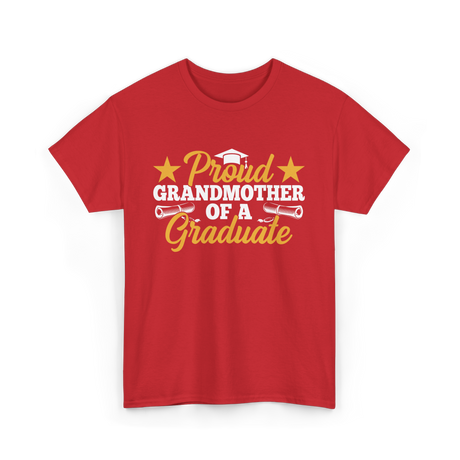 Proud Grandmother Graduate Graduation T-Shirt - Red