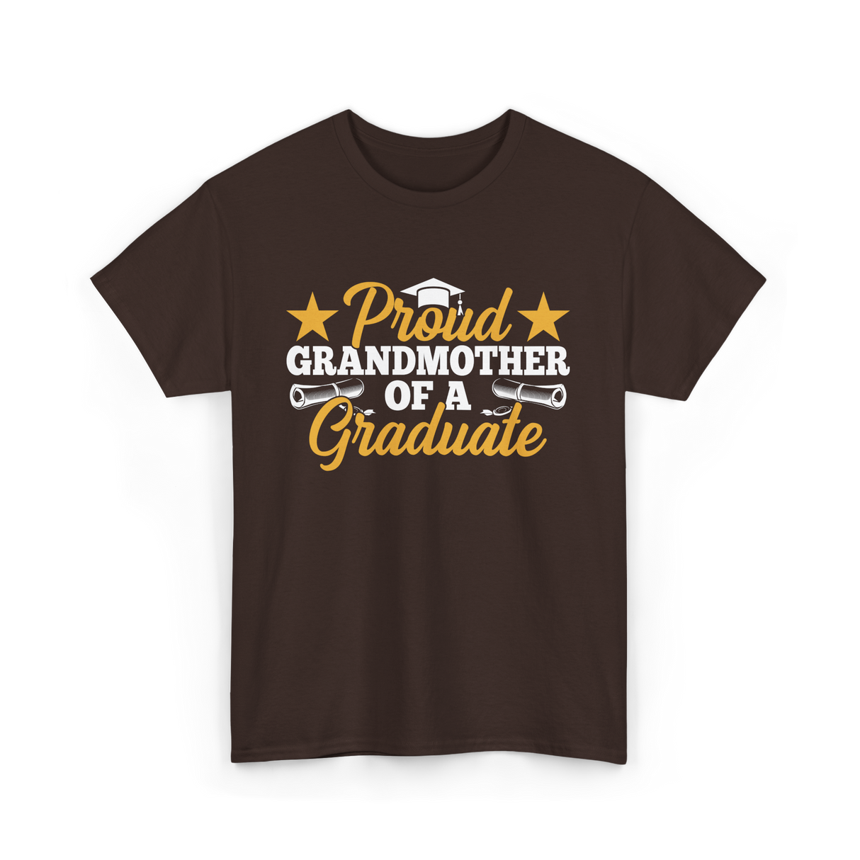 Proud Grandmother Graduate Graduation T-Shirt - Dark Chocolate