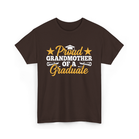 Proud Grandmother Graduate Graduation T-Shirt - Dark Chocolate