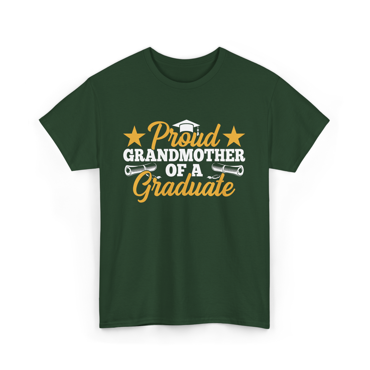 Proud Grandmother Graduate Graduation T-Shirt - Forest Green