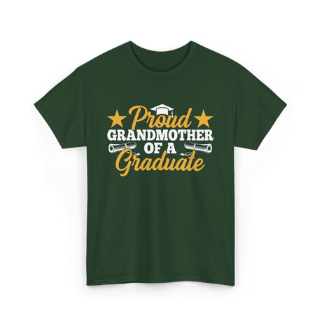 Proud Grandmother Graduate Graduation T-Shirt - Forest Green