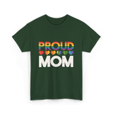 Proud Mom LGBT Pride T-Shirt - Forest Green