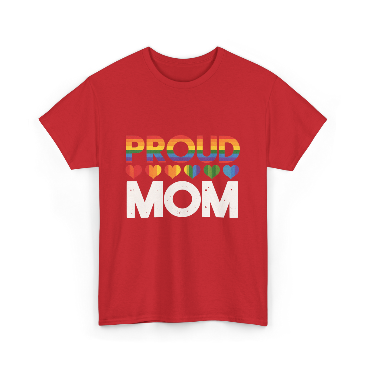 Proud Mom LGBT Pride T-Shirt - Red