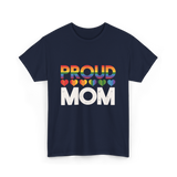 Proud Mom LGBT Pride T-Shirt - Navy