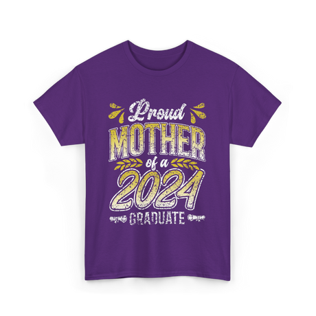 Proud Mother of a Graduate Graduation T-Shirt - Purple