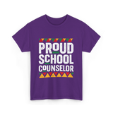 Proud School Counselor Counselor T-Shirt - Purple