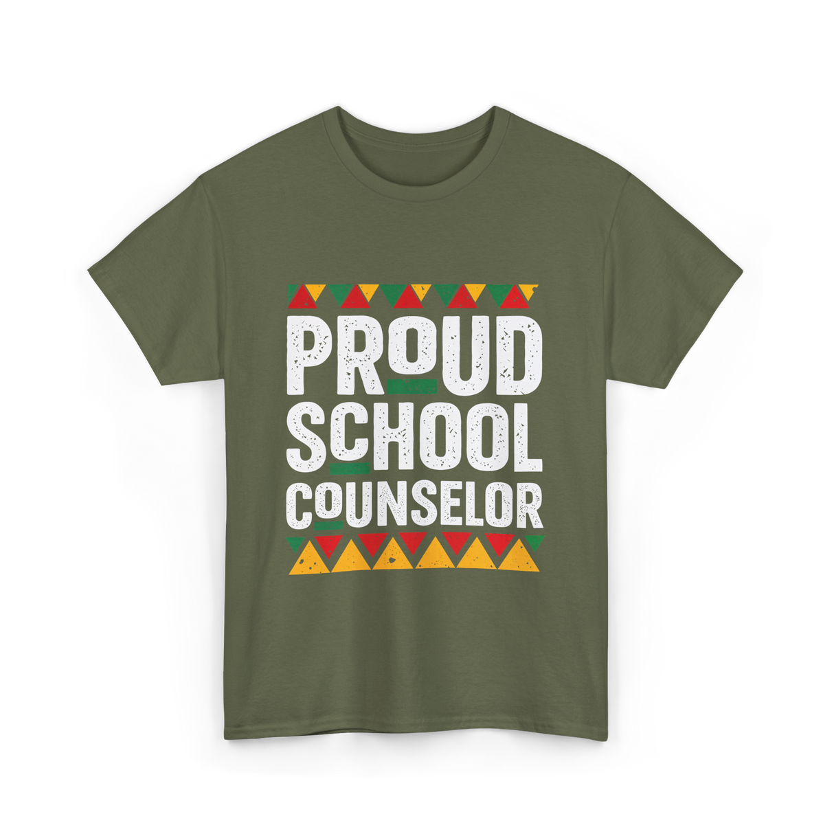 Proud School Counselor Counselor T-Shirt - Military Green