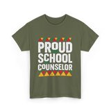 Proud School Counselor Counselor T-Shirt - Military Green