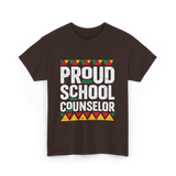 Proud School Counselor Counselor T-Shirt - Dark Chocolate