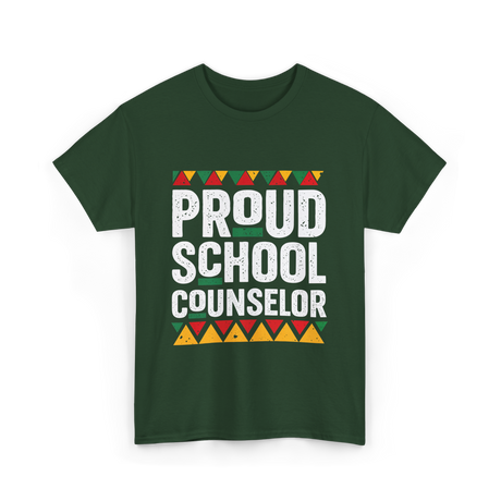 Proud School Counselor Counselor T-Shirt - Forest Green
