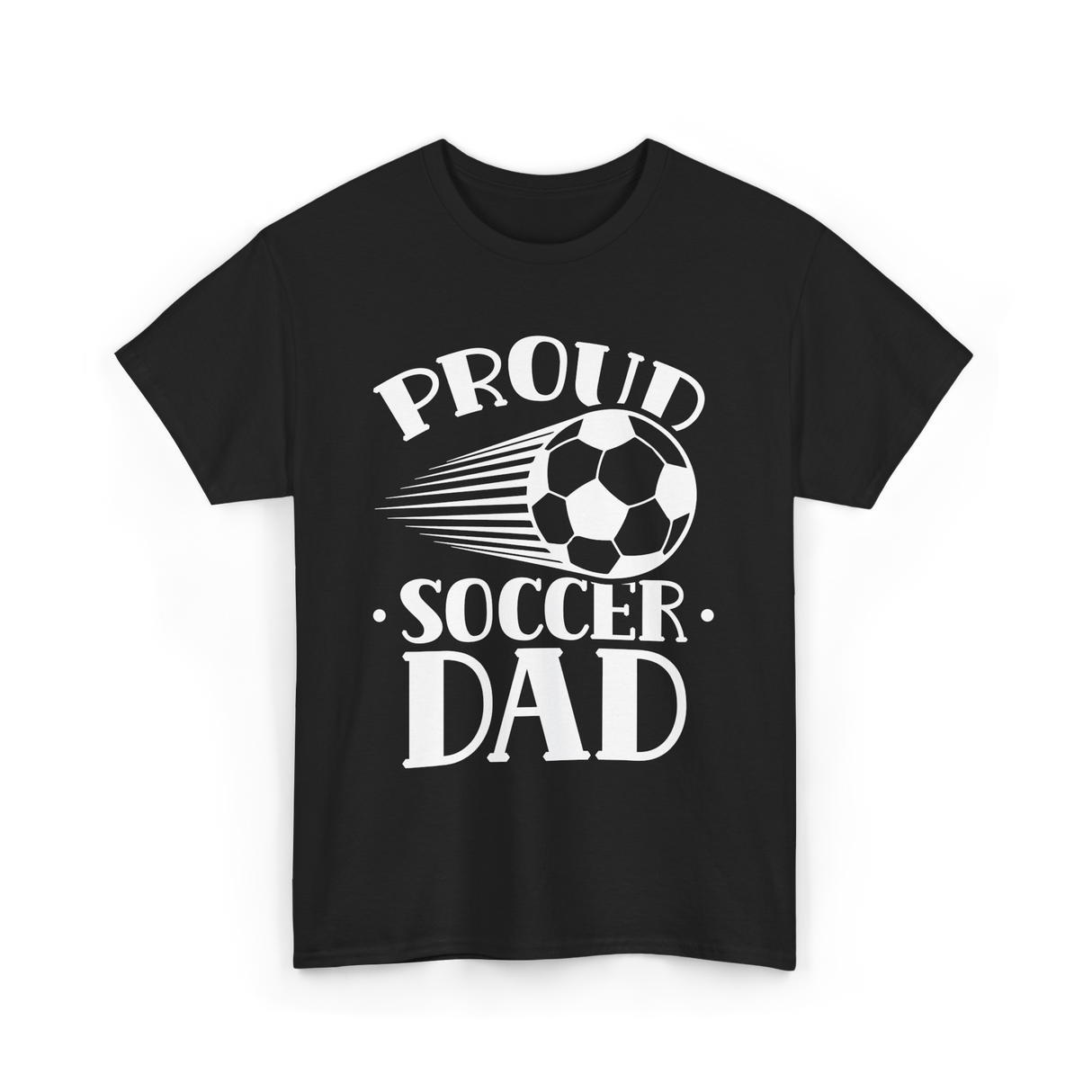 Proud Soccer Dad Soccer T-Shirt - Black