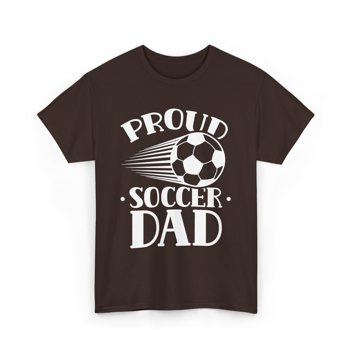 Proud Soccer Dad Soccer T-Shirt - Dark Chocolate