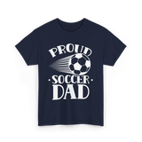 Proud Soccer Dad Soccer T-Shirt - Navy