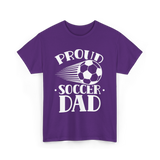 Proud Soccer Dad Soccer T-Shirt - Purple