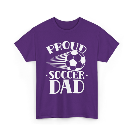 Proud Soccer Dad Soccer T-Shirt - Purple