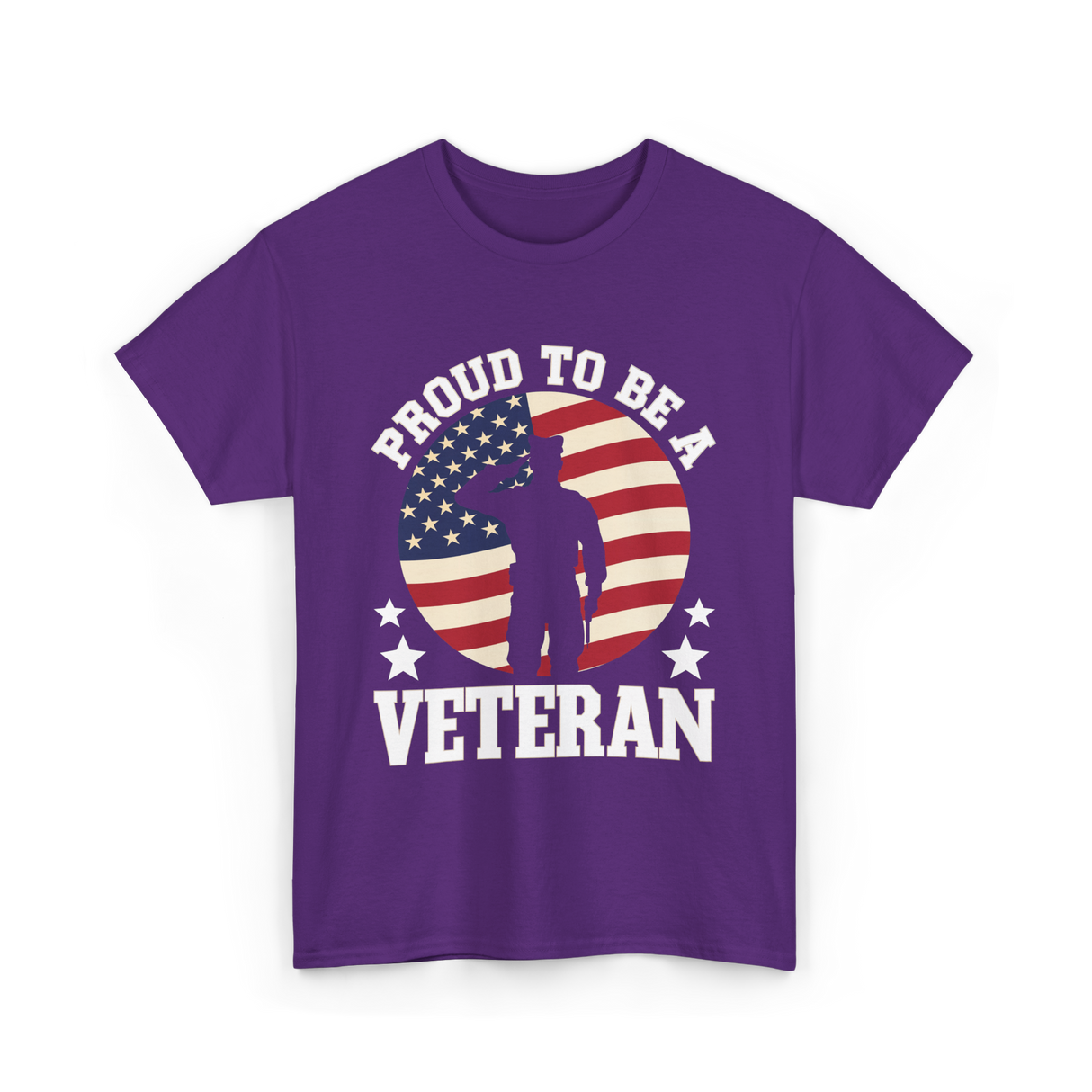 Proud To Be A Veteran T-Shirt - Purple