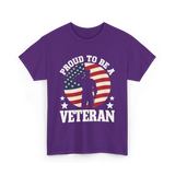 Proud To Be A Veteran T-Shirt - Purple